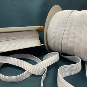 White Braided Elastic (Various Widths)