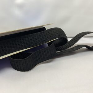 Black Rib Elastic (25mm wide)