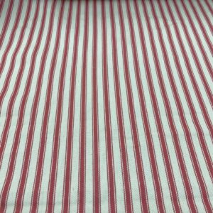Tic01/EE Red and Cream Cotton Ticking