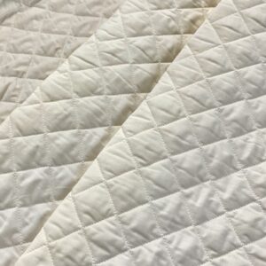 Quilted Cream Poly Cotton Plain