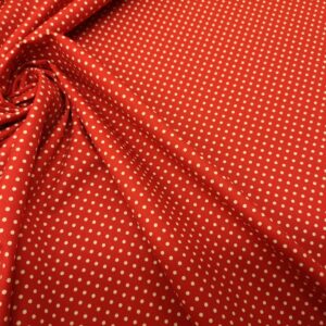 C42/S - Rose and Hubble red with white polka dots