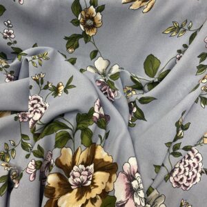 P03/T - Lavender floral polyester crepe