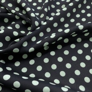 P174/M - Black and Mint Polka Dot Polyester