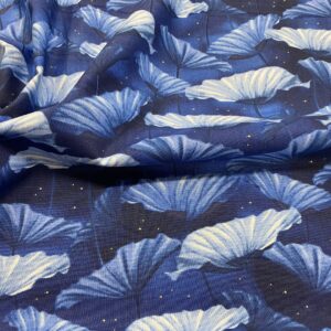 Blu40/T - Moonlight Serenade Lilypads Royal Blue
