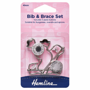 Bib and Brace Set Silver (Dungarees) 40mm