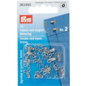Silver Brass Hook and Eyes (Various Sizes)