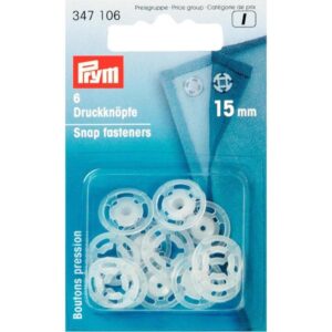 Transparent Snap Fasteners 15mm