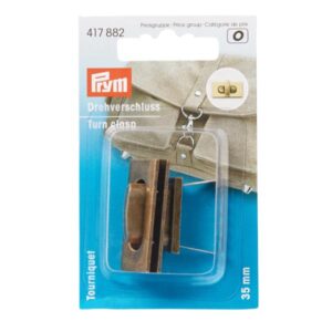 Antique Brass Sqaure Turn Clasp (35mm)