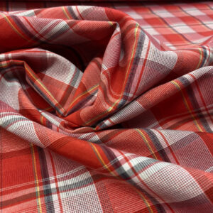 C13/U - Red Checked Cotton Blend