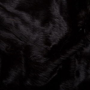 Black faux fur