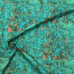 Tur07/W - Poured Color Turquoise/Orange