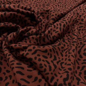 J39/Y - Terracotta Shapes and Spots Organic Cotton Jersey