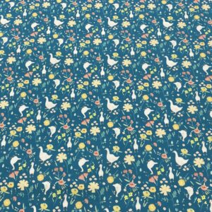Ani13/Y - Homestead Tossed Geese and Wildflowers - 2.00m Piece