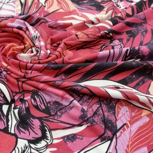 J26/Y - Hibiscus Fuchsia Print Viscose Jersey