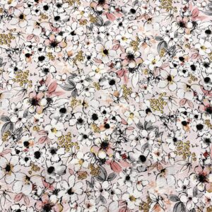 Flor09/Y - Rosette Pink Floral Blooms
