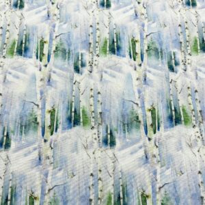 Whi01/Y - Snowfall on the Range Birch Tree Forest