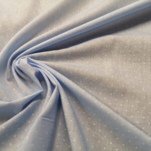 PC29 - Light blue polka dots Polycotton