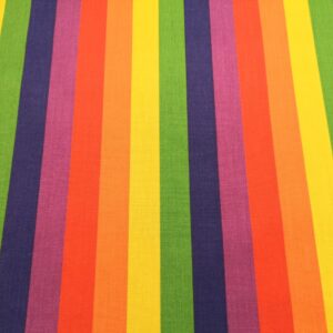 PC34 - Rainbow stripes Polycotton