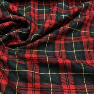 P01/Z - Red and Green Poly Viscose Tartan
