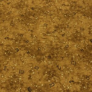Yel01/Z - Star Maps Astral Zodiac Signs Gold