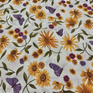 Flor06/Z - Sunflower Garden Porcelain Sunflower Butterflies