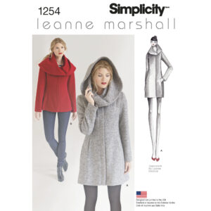 Simplicity 1254 Misses' Leanne Marshall Easy Lined Coat or Jacket