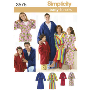 Simplicity 3575 Unisex Child, Teen and Adult Robe
