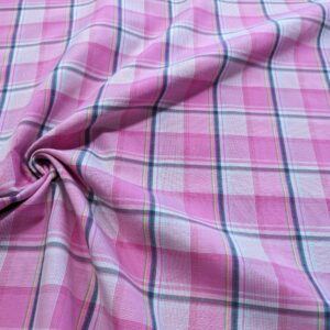 C77/Z - Pink Checked Cotton Blend