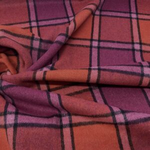 Su02/AA - Brushed Check Red Polyester