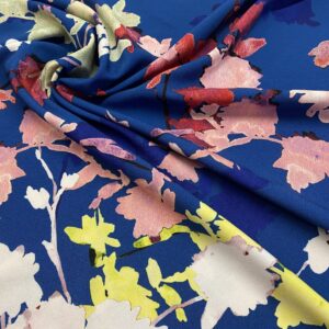 P07/AA - Bold Flowers Royal Polyester