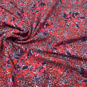 V26/AA - Fabric Godmother Lottie Floral Viscose Lawn Pink