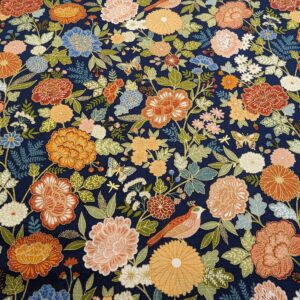 Flor08/AA - Luxe Large Floral Navy