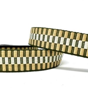 Web28/FF - Stone, Silver and Khaki Webbing (30mm Wide)