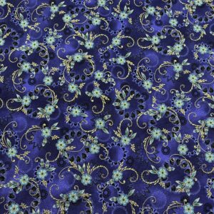 Blu23/AA - Jaikumari Sapphire Floral Mandalas