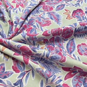 T02/BB - Soft Sage Floral Bouquet Tencel