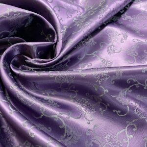 Lin01/BB - Purple Leaf Vine Viscose Acetate Lining