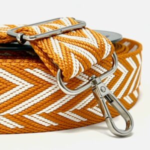 Web05/FF - Mustard White Arrow Webbing (38mm Wide)