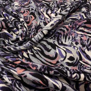 V22/BB - Abstract Animal Stripe Viscose Crepe