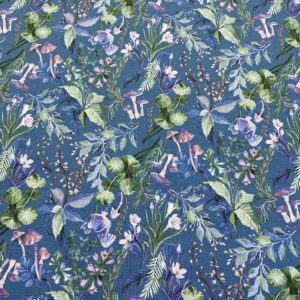 Flor18/BB - Full Moon Teal Woodland Leaves