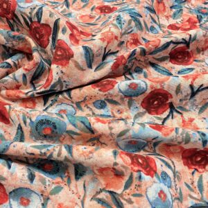 C45/BB - Avalon Rose Red Cotton