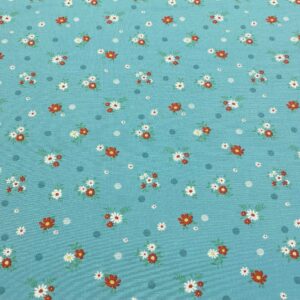 Tur02/BB - Julia Floral Dots Turquoise