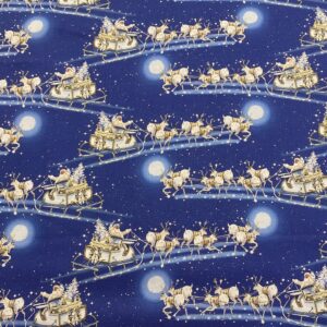 Chr16/CC - Here Comes Santa Flying Sleigh