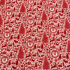 Chr31/CC - Pine Valley - O Holy Night Damask Berry - 1.60m Piece