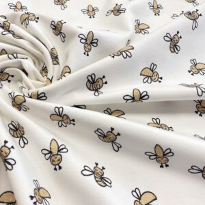 J14/CC - Glitter Bees Cotton Jersey