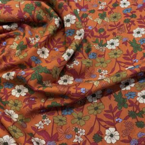 V17/CC - Floral Fire Viscose Twill