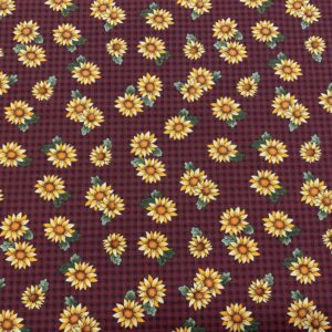 Red05/CC - Field Sunflowers Dark Red