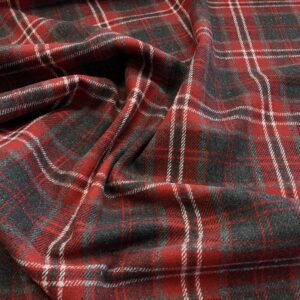 Su06/CC - Red & Grey Checked Wool Blend