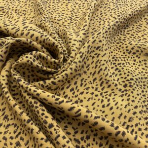 V40/CC - Petite Animal Print Mustard Viscose