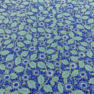 Flor32/CC - Luminous Small Floral with Leaves Metallic