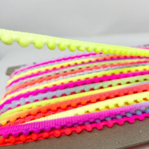 Light Rainbow 10mm mini pompom trim